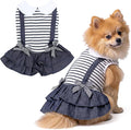 Parisian Pet Preppy Dog Dress - Summer Clothes for Medium Dogs Girl - Stylish Sleeveless Pet Outfit - Designer Dog Apparel - Lightweight and Breathable Puppy Clothes - Comfortable Skirt for Dogs