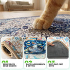 Hompet Cat Litter Mat 2 Pack, 48x72 Large Machine Washable Trapping Mats for Cats, Super Absorbent & Urine-Proof Cat Litter Box Mat for Floor, Waterproof & Non Slip Kitty Litter Rug