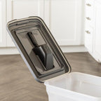 IRIS USA Dog Food Storage Container, Up to 54 lbs, Dark Gray, Made in USA | Includes 2-Cup Scoop & Wheels, Airtight Seal, BPA-Free, Bird Seed, Cat food, Cat Litter, Treats, Keeps Kibble Fresh