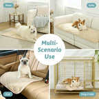 COZY KISS Cooling Couch Cover for Dog Washable, Cool Sofa Cushion Mat | Q-Max >0.4 Cool Tech, Non-Slip Pet Pad for Car Seat Protector, Liquid Pee Proof Mat for Dog, Cats, 27.5x47 Inch, Beige