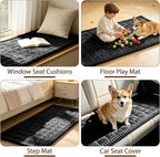FUANGUI Waterproof Couch Cover Sofa Cover for Dogs and Pets Sofa Protector | Non-Slip Washable Fuzzy Soft Cat Bed Sofa Slipcover for 2-3 Cushion Couch Sofa Pet Friendly, Black, 27.6" x 70.9", 1 pcs