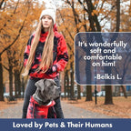 Spark Paws Dog Hoodie – Premium Dog Sweater for Small, Medium, and Large Dogs | Warm Outfits for French Bulldogs, Pitbull, Puppy, Winter Jacket Alternative - Red & Black - 3XL