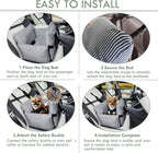 Dog Car Seats for Small Dogs, Small Dog Bed Under 15 lbs, Puppy Car Seat for Travel, Elevated Pet Seat with Safety Belt, Non-Slip Base, and Storage Pockets (Navy)