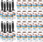 FoldTier 2700 Sheets Lint Rollers for Pet Hair Extra Sticky Portable Lint Remover Brush Roller with 10 Handles 30 Refills Pet Hair Remover for Couch, Clothes Furniture and Carpet Dog Cat