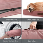 Waterproof Orthopedic Outdoor Dog Bed XL for Extra Large Dogs | Egg Crate Foam for Joint Support, TPU Waterproof Layer, Machine Washable 1680D Oxford Cover, 44 x 32 Inch, Up to 90 lbs