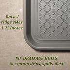 Large Multifunctional Boot Tray 2 Pack Boot Mat Washable Indoor or Outdoor Tray Mat Doormats for Shoes Boots Plants Pots Paint Tins Pet Bowls Car Storage, 30 x 15 x 1.2 Inches