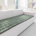 Couch Cover for Dogs Washable, Non Slip Couch Covers for 3 Cushion Sofa Pet Friendly, Fuzzy Pet Couch Cushion Covers for Dog, Thick, Soft for Sofa Protector (Green, 27.6" x 70.9"/70 x 180cm)