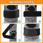KOOLTAIL Anti Slip Dog Socks for Hot/Cold Pavement to Prevent Licking Paws,Booties for Hardwood Floors,Traction Rain Dog Boots&Paw Protectors Shoes with Grip for Outside Small Medium Large Senior Dogs