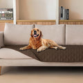 gogobunny 3X Stronger Waterproof Pet Blanket, Scratch Proof Furniture Protector for Dogs Cats, Reversible Cover 30x80 Inch, Dark Chocolate
