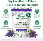 Good Natured Brand | Carpet Deodorizer & Freshener Powder | 31 oz Pet Odor Eliminator for Strong Odor & Pet Urine | Fresh Natural Lavender Scent | Safe for Homes with Pets