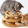 ZOMISIA Cat Ball Track Toy with Puzzle Top, Wooden Cat Toys for Indoor Cats | Interactive Spinning Balls, Large Cat Ball Tower for Kitten Exercise Mental Stimulation Self Play Home Enrichment