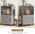 Dog Proof Cat Feeding Station, Dog Proof Cat Feeder, Cat Food Table | Cat Feeding Station with Scratching Post, Elevated Cat Food Bowls with Stand, Pet Food Storage Cabinet, Cat House, Gray