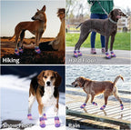 Dog Shoes for Hot Pavement Anti-Slip Dog Boots & Paw Protectors for Large Dogs Breathable Small Medium Large Dog Booties for Summer Hiking Outside Winter Snowy Day Dog Booties 4PCS