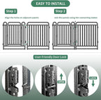 32 Inch Dog Playpen Outdoor, 28 Panels Puppy Playpen Heavy Duty Dog Play Pen Indoors, Rust Resistant Dog Pen for Large/Medium/Small Dogs, Dog Fence for RV Camping