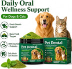 Dog Teeth Cleaning Powder – Dog Breath Freshener & Dental Care Powder – Helps Support Clean Teeth, Fresh Breath & Healthy Gums – No Brush Plaque & Tartar Support for Dogs & Cats, 150g