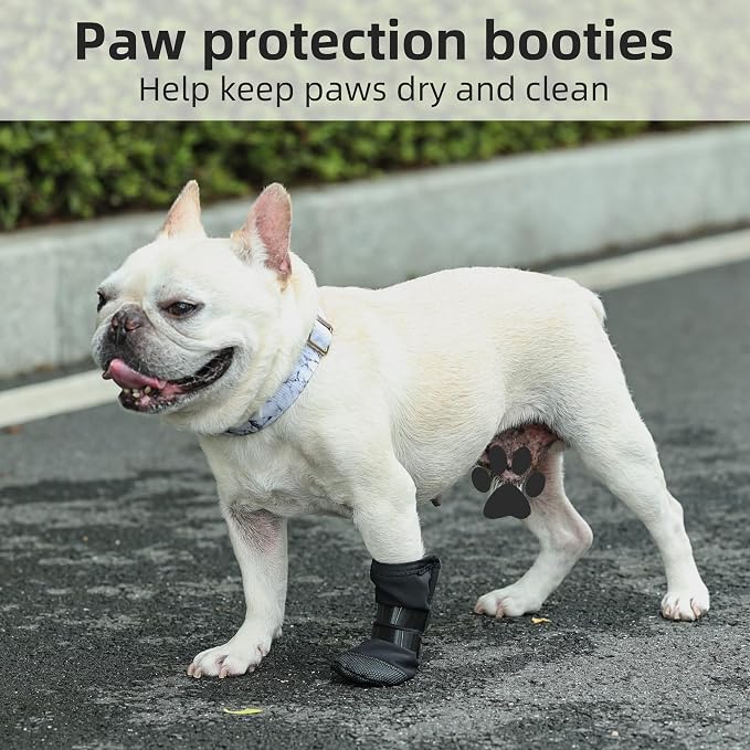 Anti-Lick Breathable Dog Recovery Boots for Injured Paws, Black M | Non-Slip Sole, Adhesive Strap Dog Shoes for Medium Large Breeds