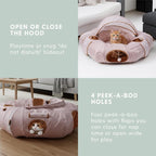 The Cat Ladies Cat Tunnel for Indoor Cats - Cats Tunnel Bed Round - Donut Bed Tube - Cozy Play Tunnel Toy for Large Pets - Suitable for Big Pets
