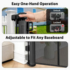 200" Retractable Baby Gates Extra Wide Dog Gates for Doorways,Black | 48" Extra Tall Pet Gate Retractable Dog Gate, Long Baby Gate Retractable Fence Outdoor, Driveway Gate Retractable Garage Gate