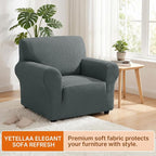 XINEAGE Stretch Armchair Slipcover, Non-Slip Pet Couch Cover,Light Green | Washable Furniture Protector, Elastic Bottom, Dogs & Cats Friendly, Scratch-resistant, Fast Setup, High Elasticity