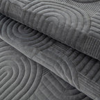 Soft Plush Geometric Quilted Couch Sofa Cover Boho Non Slip Fuzzy Sectional Couch Cover Solid Color Washable Sofa Slipcover Furniture Protector for Kids Dogs Cats (Dark Grey,28"x59")