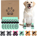 KOOLTAIL Anti Slip Dog Socks for Hot/Cold Pavement to Prevent Licking Paws, Paw Protector&Dog Boots with Grippers for Hardwood Floors,Traction Control No Twist Booties for Small Medium Large Dogs S