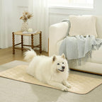 COZY KISS Cooling Couch Cover for Dog Washable, Cool Sofa Cushion Mat | Q-Max >0.4 Cool Tech, Non-Slip Pet Pad for Car Seat Protector, Liquid Pee Proof Mat for Dog, Cats, 27.5x47 Inch, Beige