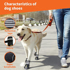 DcOaGt Waterproof Dog Shoes for Small Medium Large Puppy with Reflective Straps Rugged Anti-Slip Sole, Dog Boots Paw Protectors Dog Booties for Hot Pavement Winter Snow Rain Hiking 4PCS Black