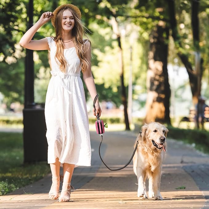 Dog Poop Bag Holder for Leashes - Dog Poop Bag Dispenser and Treat Holder with 2 Waterproof Pouches for Pet Waste Bags and Walking Accessories + 1 Free Roll - Leashrr 2.0 (Teal)