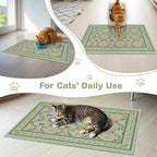 Unicorn Catcher 40"x30" Cat Litter Mat Non-Slip Washable Litter Box Mat | High-Density PVC Litter Catcher Mat Efficiently Traps Scattered Litter From Paws To Keep Floors Clean