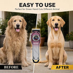Dog Clippers for Grooming Thick Hair, Pet Grooming Kit with Carry Case | LCD Display • USB-C Charging • 180-Min Runtime • Low Noise • Carrying Case • Metal Housing