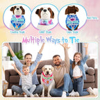 Sweetude 100 Pcs Tie Dye Dog Bandanas Bulk with Sayings Pet Triangle Scarf Bibs Washable Puppy Kerchief Adjustable Grooming Supplies for Small Medium Large Dog Cat Costume Accessories