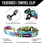 Wolfgang Heavy Duty Dog Leash, Pull-Tested for Walking & Training, LazyDaisy Print, Small