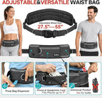 Hands Free Double Dog Leash for Two Dogs,240LB Heavy Duty Retractable with Partitioned Pouch Adjustable Waist for Walking Running Jogging Hiking Biking Training for Medium/Large(Not for＜25LBS)