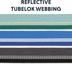 Ruffwear, Web Reaction Dog Collar, Escape-Proof Security Buckle, Adjustable Anti-Slip Martingale Collar with Durable Nylon Tubelok Webbing & Silent ID Attachment, Blue Pool, 23"-26"