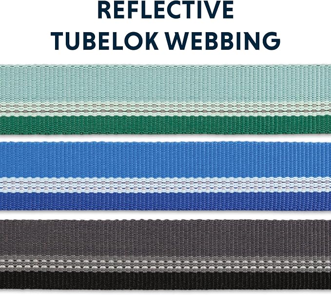 Ruffwear, Web Reaction Dog Collar, Escape-Proof Security Buckle, Adjustable Anti-Slip Martingale Collar with Durable Nylon Tubelok Webbing & Silent ID Attachment, Blue Pool, 14"-17"