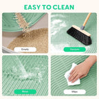 Pawtasy Cat Litter Box Mat,40" x 28" Extra Large Silicone Waterproof Litter Trapping Mat for Scatter Control Soft on Kitty Paws Non-Slip Easy to Clean