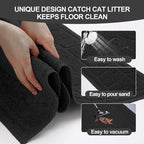 Cat Litter Mat, Litter Trapping Mat Soft on Kitty Paws, 47" x 35" Kitten Litter Box Mat for Cleaner Floors, Waterproof, Easy Clean, Durable XL Large Size Cat Litter Pad for Kitten.