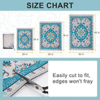 BEAUTYZOO Cat Litter Mat Litter Trapping Mat, 32"x 45" Large Litter Box Mat, Waterproof Kitty Litter Mat, Non-Slip Litter Rug Mats Pads for Floor Scatter Control, Soft on Paws & Easy to Clean, Blue