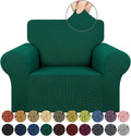 Stretch Chair Sofa Slipcover, Single Couch Cover,Hunter | 1-Piece Washable Sofa Cover,Pet Friendly (31"-55") Furniture Protector Soft Jacquard Elastic Bottom for Dogs & Kids