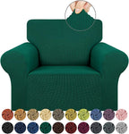 Stretch Chair Sofa Slipcover, Single Couch Cover,Hunter | 1-Piece Washable Sofa Cover,Pet Friendly (31"-55") Furniture Protector Soft Jacquard Elastic Bottom for Dogs & Kids