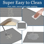 XXL Extra Large Silicone Cat Litter Trapping Mat for Scatter Control, 40"x30"(100cmx75cm) Waterproof Kitty Litter Box mat for Floor, Soft on Kitty Paws, Easy to Clean, Dark Blue