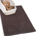 VIVAGLORY Cat Litter Mat Softgrip Litter Trapping Mat, 35"× 25", Brown | Litterbox Rug Box Catcher for Indoor & Floor, Easy Clean Washable Less-Mess Waterproof for Cat