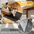 Pieviev Extra Large Silicone Litter Box Mat, Easy to Clean, 40'' x 28'' | Extra-Large Coverage Area Litter Mat, Soft on Kitty Paws, Grooves Reduce Waste, Raised Edges Trap Urine and Spills.
