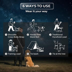 Hands Free Dog Leash,Galaxy Reflective,Crossbody Dog Leash,Black | Galaxy Reflective • Emergency Control Handle • Heavy-Duty Hardware • Multi-Way Wear