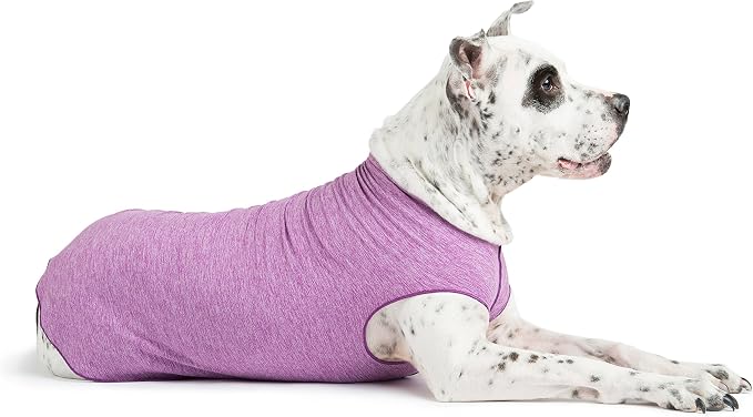 Gold Paw Sun Shield Dog Tee – T-Shirt for Canines – UV Protection, Pet Anxiety Relief, Wound Care – Protects Against Foxtails, Aids Alopecia - Machine Washable, All Season – Size 30 – Violet