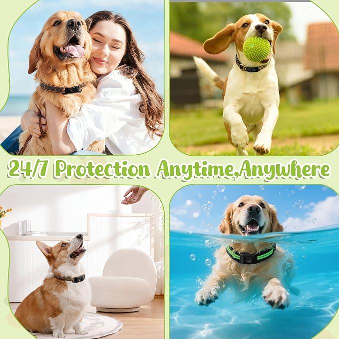 Natural Dog Tag for Flea & Tick Repels – Waterproof Collar Pendant 2Pack with 4 Extra Refills, Safe for All Breeds, Collar Not Included,Black