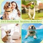 Natural Dog Tag for Flea & Tick Repels – Waterproof Collar Pendant 2Pack with 4 Extra Refills, Safe for All Breeds, Collar Not Included,Black