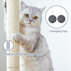 Cat Tree Tower Scratching Post for Indoor Large Adult Cats with Perch Bed | 28in Tall Small Cat Trees House with Big Perch, Condo, Toy Balls, Modern Kitten Climbing Furniture Platform, Dark Gray
