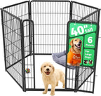FXW Homeplus Indoor Dog Playpen, 40" H, 6 Panels, for Medium & Large Dogs | Stress-free play, Heavy-duty, Semi-open design, Easy setup, Threshold-free gate, Expandable, Patented