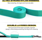 Fida 4 FT Heavy Duty Dog Leash with 2 Comfortable Padded Handles, Traffic Handle & Advanced Easy Snap Hook, Reflective Walking Lead for Large, Medium & Small Breed Dogs, Teal